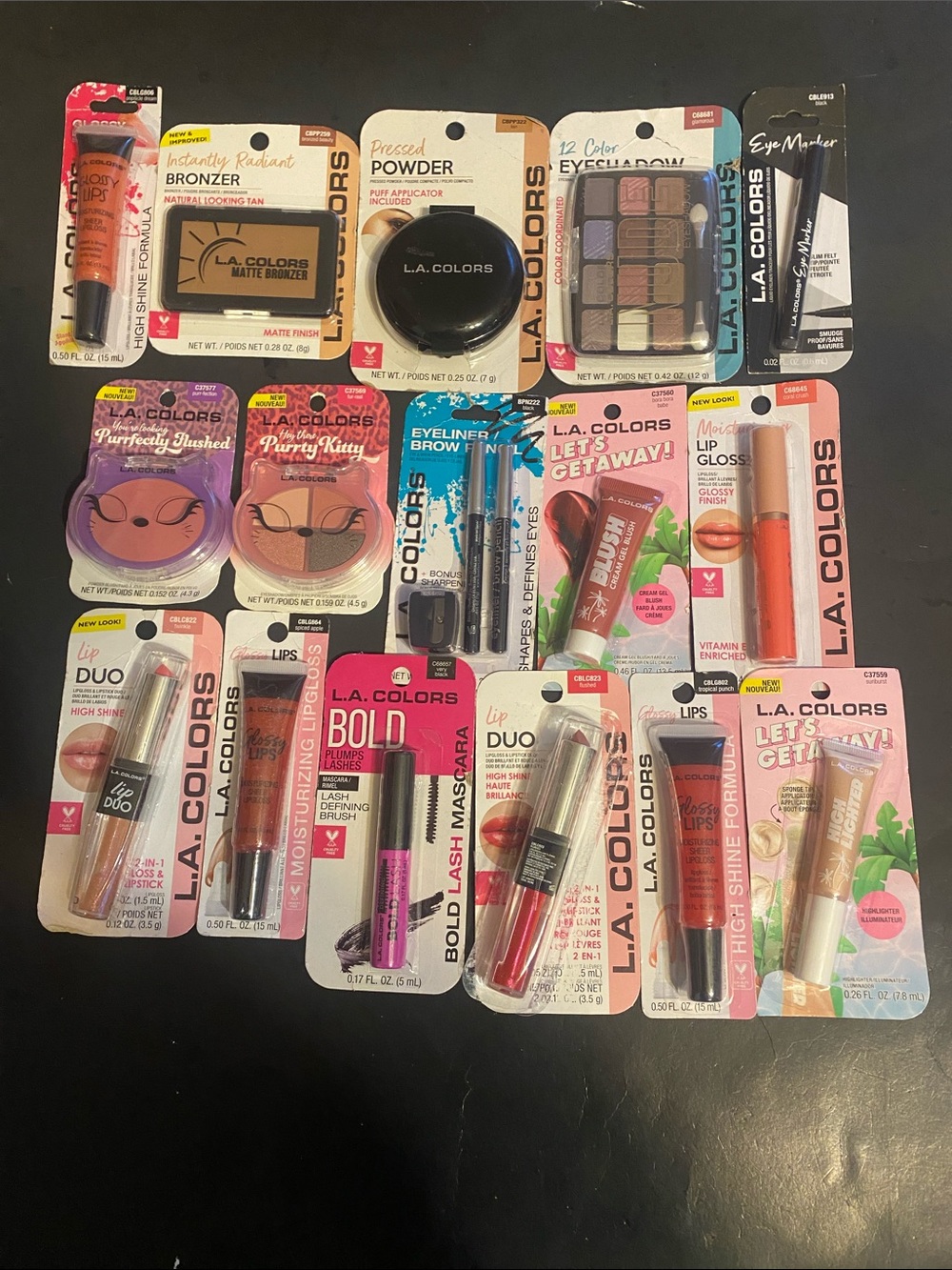 L.A. COLORS Women's Makeup Assortment — Pink & Black Packaging